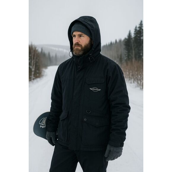 SIMS Black Outdoor Winter Snowboard Jacket Coat   Mens Size Medium - Picture 1 of 12